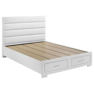 Felicity - Eastern King Storage Bed - White High Gloss