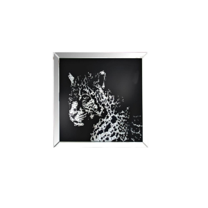 Talisha - Wall Art - Mirrored & Faux Crystal Leopard