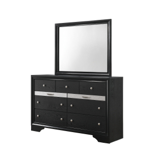 Regata - Dresser & Mirror - Black