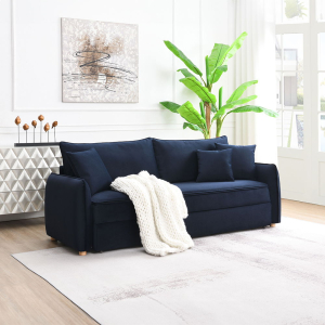 Irina - Sofa With Sleeper - Blue Velvet