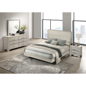Trenton - 4 Piece Queen Bedroom Set - Rustic Cream