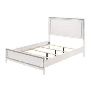 Haiden - Eastern King Bed With LED - White