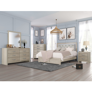 Jaylen - Queen 5 Piece Bedroom Set - Limed Oak