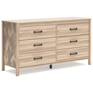 Battelle - Six Drawer Dresser - Tan