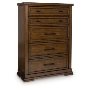 Taffenbrook - Five Drawer Chest - Medium Brown