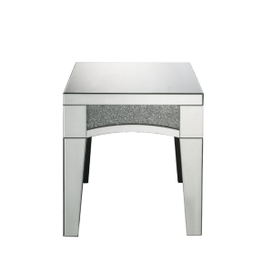 Noralie - 20## X 20## End Table - Mirrored & Faux Diamonds