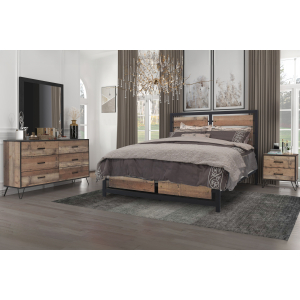 Elk River - 5/0 Queen 4 Piece Bedroom Set (Bed, Dresser, Mirror, Nightstand) - Brown
