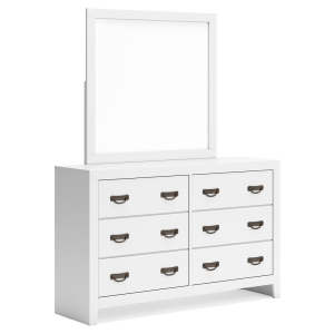 Binterglen - Dresser And Mirror - White