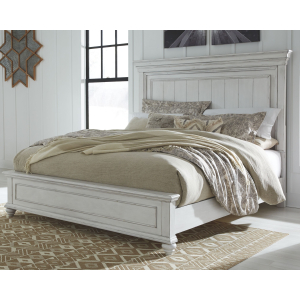 Kanwyn - King Panel Bed - Whitewash