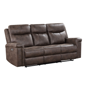 Quade - Sofa With Power Footrest - Mocha