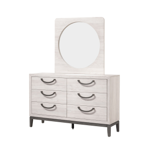 Veda - Dresser And Mirror - Beige