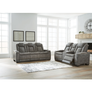 Next-Gen Durapella - 2 Pc. - Power Sofa, Loveseat - Slate