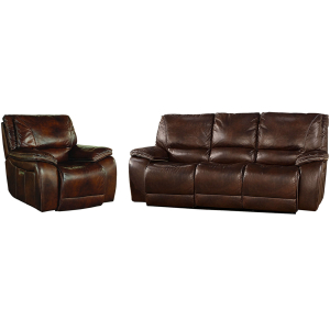 Vail - Power Reclining Sofa And Recliner - Burnt Sienna