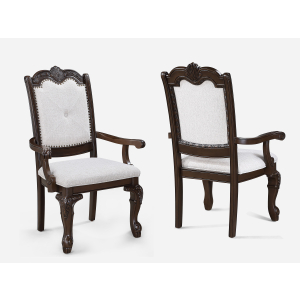 Kiera - Arm Chair (Set of 2) - Cherry Brown