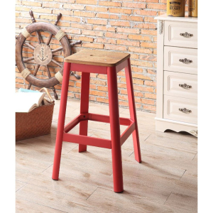 Jacotte - Bar Stool - Natural & Red