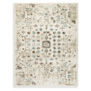 Jossler - 8' x 10' Rug - Ivory / Brown / Teal