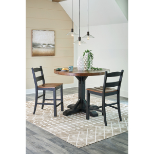 Valebeck - 4 Pc. - Counter Height Dining Table, 2 Barstools - Multi