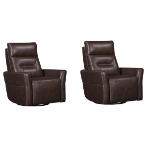 Remmington - Power Swivel Glider Recliner P2 (Set of 2) - Auburn