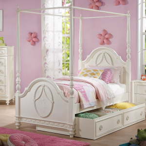 Dorothy - Full Post Bed - Ivory