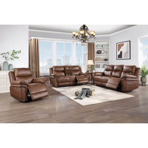 Ryland - Power P1 3 Piece Sofa & Loveseat & Recliner - Brown