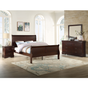Louis Philip - King 4 Piece Bedroom Set - Cherry