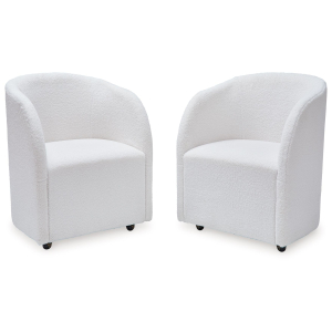 Rowanbeck - Dining Upholstered Arm Chair (Set of 2) - Ivory
