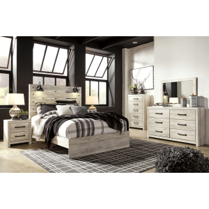 Cambeck - 6 Pc. - Dresser, Mirror, Chest, Queen Panel Bed - Whitewash