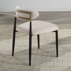 Jaramillo - Side Chair (Set of 2) - Beige Fabric & Black