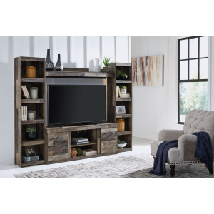 Derekson - 4-Piece Entertainment Center - Multi Gray