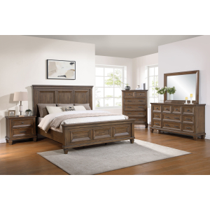 Mariana - 5/0 Queen 5 Piece Bedroom Set (Bed & Dresser & Mirror & Chest & Nightstand) - Brown