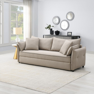 Irina - Sofa With Sleeper - Beige Fabric