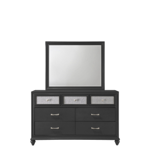 Lila - Dresser And Mirror - Black