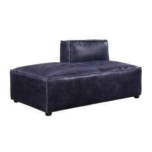 Birdie - Modular Chaise - Vintage Blue Top Grain Leather
