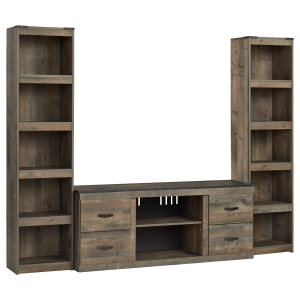 Trinell - 3-Piece Entertainment Center - Brown