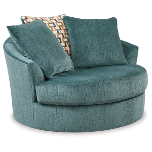 Laylabrook - Oversized Swivel Accent Chair - Teal