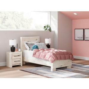 Lawroy - Twin Panel Bed - Light Natural
