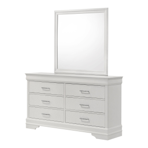 Amalia - Dresser & Mirror - White