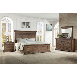 Mar Vista - 5/0 Queen 4 Piece Bedroom Set (Bed & Dresser & Mirror & Nightstand) - Walnut