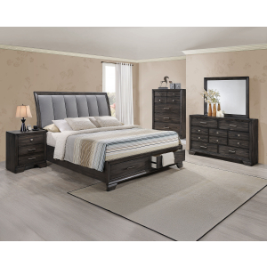 Jaymes - Queen 5 Piece Bedroom Set - Gray