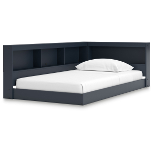 Simmenfort - Twin Bookcase Storage Bed - Navy Blue