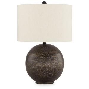 Hambell - Metal Table Lamp - Black / Gold Finish