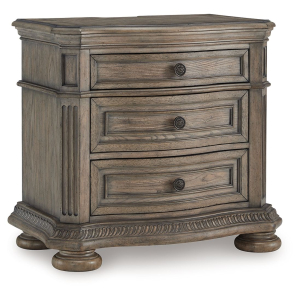 Ardenfield - Three Drawer Night Stand - Light Brown