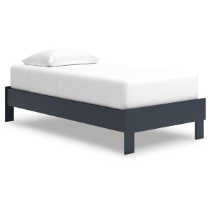 Simmenfort - Twin Platform Bed - Navy Blue
