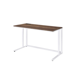 Tyrese - Writing Desk With USB - Walnut & White