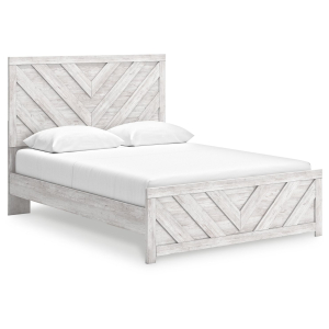 Cayboni - Queen Panel Bed - Whitewash