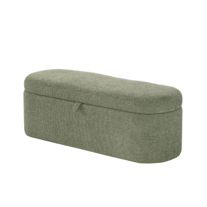 Philipa - Storage Bench - Light Green Tweed