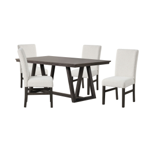 High Line - Dining Table & 4 Chairs - White