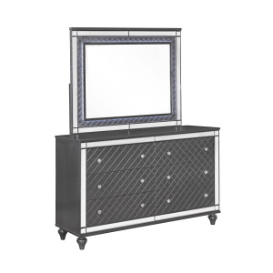 Refino - Dresser & Mirror - Gunmetal