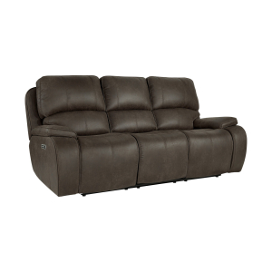 Brookings - Sofa With Power Headrest & Footrest - Brown