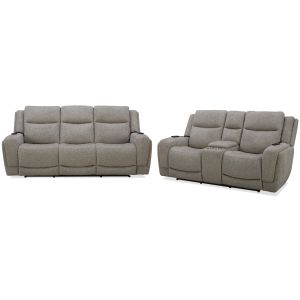 Penfield - Power Reclining Sofa And Loveseat - Frappe